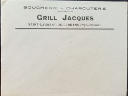 66 Enveloppe  Saint Laurent De Cerdans Boucherie Charcuterie Grill Jacques - Old Professions