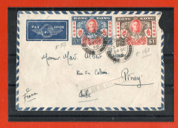 CHINE CHINA HONG KONG  LETTRE POUR LA FRANCE - 1912-1949 Republiek