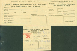 Guerre 40 Fiche Pr Expédition Colis Postal Pour Prisonnier Stalag VIIA Moosburg + Récépissé - Guerre De 1939-45