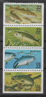 USA 1986 FISHES FROM BLOCK OF 5 MNH - Nuovi