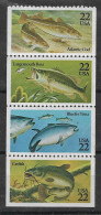 USA 1986 FISHES FROM BLOCK OF 5 MNH - Unused Stamps