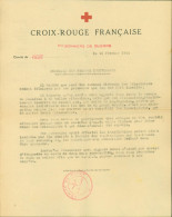 Guerre 40 Croix Rouge Prisonnier 11 2 44 Cachet Croix Rouge Comité Vichy Allier Circulaire Contrôle Secours Individuels - Guerra Del 1939-45