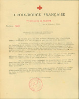 Guerre 40 Croix Rouge Prisonnier 11 2 44 Cachet Croix Rouge Comité Vichy Allier Circulaire Contrôle Secours Individuels - WW II