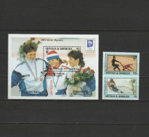 Antigua 1994 Olympic Games Lillehammer Set Of 2 + S/s MNH - Winter 1994: Lillehammer