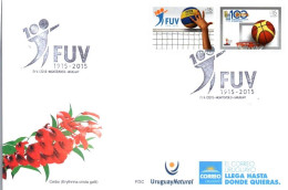 2015 Volleyball Uruguay Federation 100th Anniversary  Postmark - Volleyball