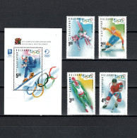 Bulgaria 1994 Olympic Games Lillehammer Set Of 4 + S/s MNH - Winter 1994: Lillehammer