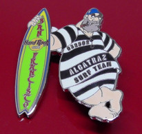 Hard Rock Cafe Enamel Pin Badge San Francisco USA Alcatraz Surf Team Prisoner Jail Theme Surfer Surfboard - Music