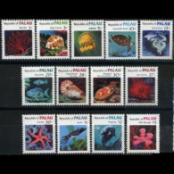 PALAU 1983 - Scott# 9-21 Marine Life Set Of 13 MNH One Thin - Palau