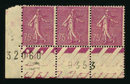 FRANCE - YT 202  Type I - BANDE DE 3 TIMBRES PROVENANT D'UNE FEUILLE DE REMPLACEMENT - Nuovi