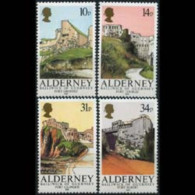 GUERNSEY-ALDERNEY 1986 - Scott# 28-31 Forts Set Of 4 MNH - Alderney