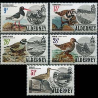 GUERNSEY-ALDERNEY 1984 - Scott# 13-7 Birds Set Of 5 MNH - Alderney