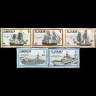 GUERNSEY-ALDERNEY 1990 - Scott# 55-9 Ships Set Of 5 MNH - Alderney