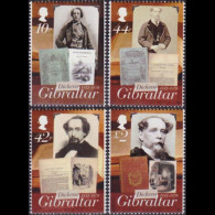 GIBRALTAR 2012 - Scott# 1347-50 Writer Dickens Set Of 4 MNH - Gibilterra