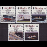 GIBRALTAR 2012 - Scott# 1314-8 Titanic Sinking Set Of 5 MNH - Gibraltar