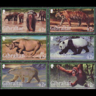 GIBRALTAR 2011 - Scott# 1284-9 Endang.Animals Set Of 6 MNH - Gibilterra