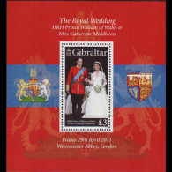 GIBRALTAR 2011 - Scott# 1283 S/S Royal Wedding MNH - Gibraltar