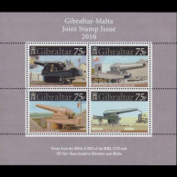 GIBRALTAR 2010 - Scott# 1221 S/S Guns MNH - Gibraltar