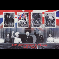 GIBRALTAR 2005 - Scott# 1017a S/S WWII VE Day MNH - Gibilterra