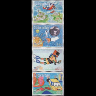 GIBRALTAR 2000 - Scott# 831a Children Artworks Set Of 4 MNH - Gibraltar