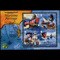 GIBRALTAR 1999 - Scott# 801a S/S Maritime Heritage MNH - Gibraltar