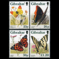 GIBRALTAR 1997 - Scott# 728-31 Butterflies Set Of 4 MNH - Gibraltar