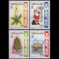 GIBRALTAR 1990 - Scott# 581-4 Christmas Set Of 4 MNH - Gibraltar