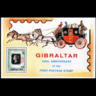 GIBRALTAR 1990 - Scott# 573 S/S Penny Black 150th MNH - Gibraltar