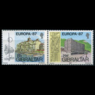 GIBRALTAR 1987 - Scott# 499-500 Europa-Bldgs. Set Of 2 MNH - Gibraltar