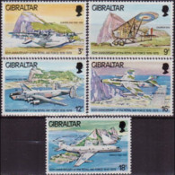 GIBRALTAR 1978 - Scott# 369-73 RAF 60th. Set Of 5 MNH - Gibraltar