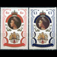 GIBRALTAR 1977 - Scott# 338-9 QEII Reign 25th. Set Of 2 MNH - Gibraltar