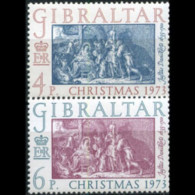 GIBRALTAR 1973 - Scott# 303-4 Christmas Set Of 2 MNH - Gibraltar