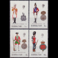 GIBRALTAR 1973 - Scott# 299-302 Mil.Uniforms Set Of 4 MNH - Gibraltar