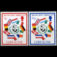 GIBRALTAR 1973 - Scott# 294-5 Entry EEC Set Of 2 MNH - Gibraltar