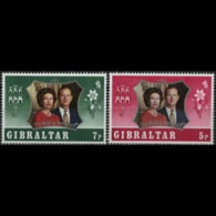 GIBRALTAR 1972 - Scott# 292-3 Silver Wedding Set Of 2 MNH - Gibraltar