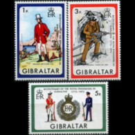 GIBRALTAR 1972 - Scott# 283-5 Royal Engineers Set Of 3 MNH - Gibraltar