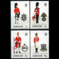 GIBRALTAR 1971 - Scott# 276-9 Mil.Uniforms Set Of 4 MNH - Gibraltar