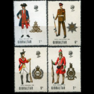 GIBRALTAR 1969 - Scott# 226-9 Mil.Uniforms Set Of 4 MNH - Gibraltar