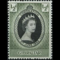 GIBRALTAR 1953 - Scott# 131 Coronation Set Of 1 LH - Gibraltar