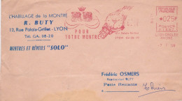 1959--lettre De LYON-69 Pour THIERS-63 -R.BUTY"SOLO"..Belle EMA  Illustrée "Habillage De La Montre" .Lyon Grolee--7-7-59 - Covers & Documents