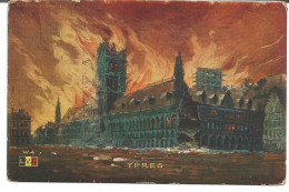 Cathedrale D'Ypres. Bombardement Première Guerre Mondiale - Disasters
