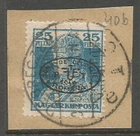 Hungary Romania Mi.40b Black Overprint Used On Piece 1919 Debreczen Debrecen Romanian Occupation - Debrecen