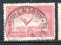 ARGENTINA 1928 AIR POST MAIL CORREO AEREO AIRMAIL WINGS CROSS THE SEA 30c USED USADO OBLITERE' - Posta Aerea