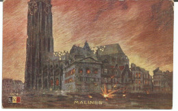 Cathedrale De Malines. Bombardement Première Guerre Mondiale - Disasters