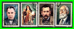 ESPAÑA.-  SELLOS AÑOS 1971.- CENTENARIO DE CELEBRIDADES -. SERIE.- - Gebraucht