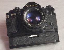 Canon A-1 Black With 50/1.4 And Extras - Macchine Fotografiche