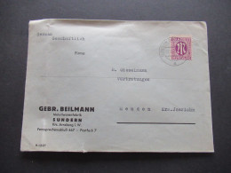 Bizone Am Post Nr.7 EF Tagesstempel Sundern (Kr Arnsberg) 30.7.1945 (frühe Verwendung!) Gebr. Beilmann Sundern - Covers & Documents