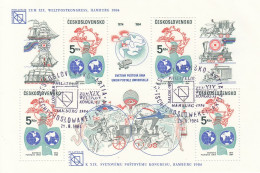 CZECHOSLOVAKIA Block 58,used - UPU (Unión Postal Universal)