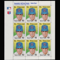 ST.VINCENT 1989 - Scott# 1276 Sheet-Baseball MNH - St.Vincent (1979-...)