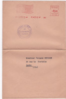 1953--lettre De PARIS 5° Pour PARIS 15° - EMA  Vierge Datée  23 Févr 53 --format  15 Cm X 25 Cm - Brieven En Documenten