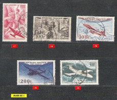 Poste Aérienne Oblitérés N° 17-24-30-31-35     (Lot 4) - 1927-1959 Matasellados